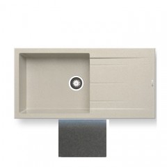 Pyramis Alazia 1B 1D Ένθετος Νεροχύτης από Συνθετικό Γρανίτη 100x50cm Industrial Grey Pyramis Alazia 1B 1D Ένθετος Νεροχύτης από Συνθετικό Γρανίτη 100x50cm Industrial Grey